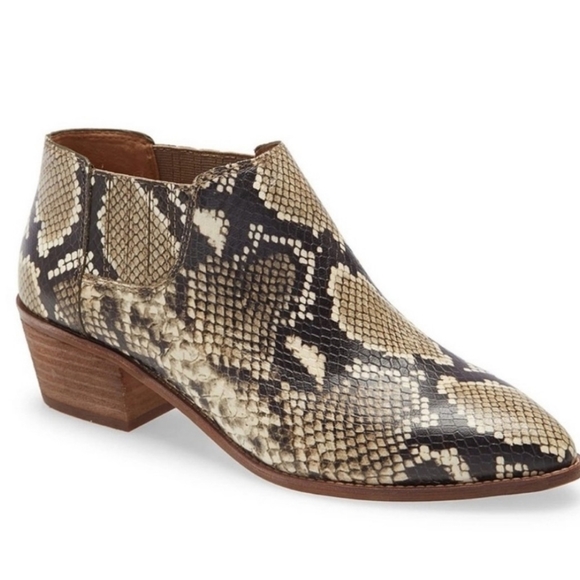 💥Madewell Low Chelsea Boots Snakeskin NEW - Picture 5 of 5